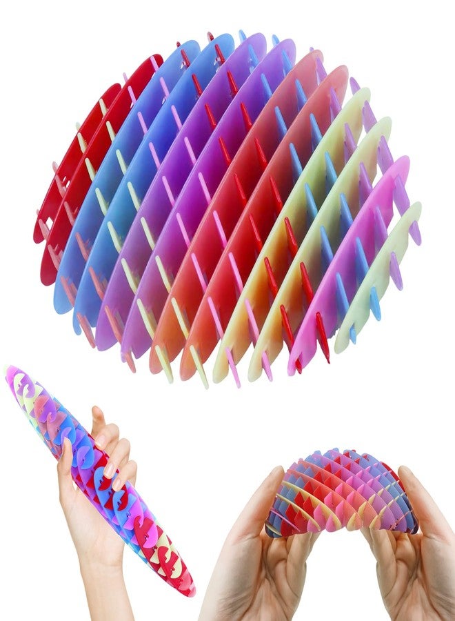 oyeftp Fidget Toy, Big Fidget Toys Adults and Teens, Funny Stretchy Sensory Stress Toy, Fidget Sensory Squeeze Toys, Relieves Stress and Anxiety Finger Toys for Teens with Autism ADHD-Rainbow - Image 1
